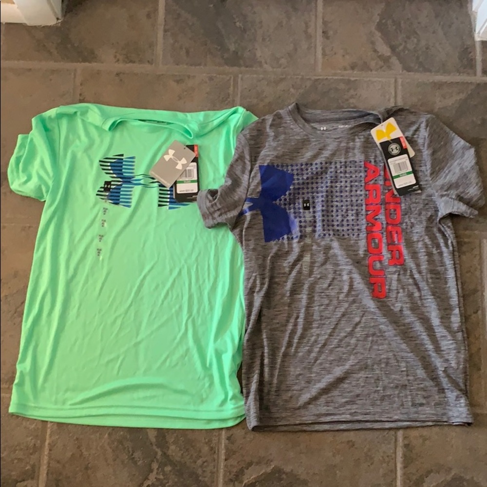 NWT lot of 2 Boys Under Armour Shirts Youth Large